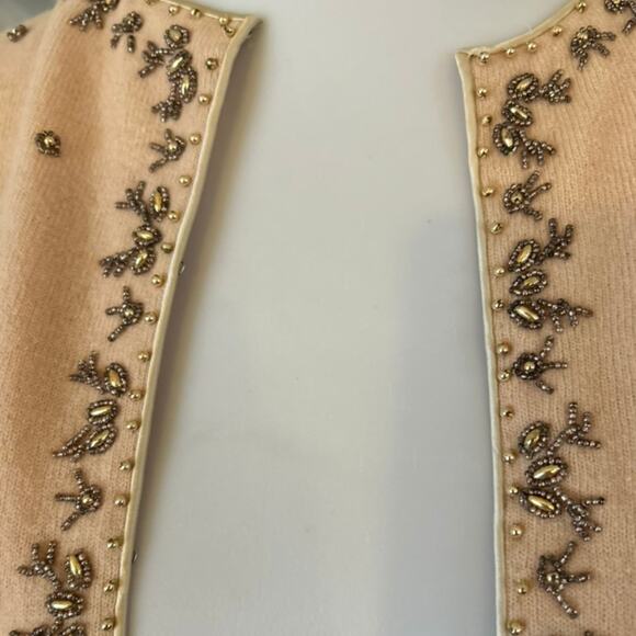 Vintage Mid Century Hand Beaded and Lined Sweater Hong Kong - Picture 6 of 8